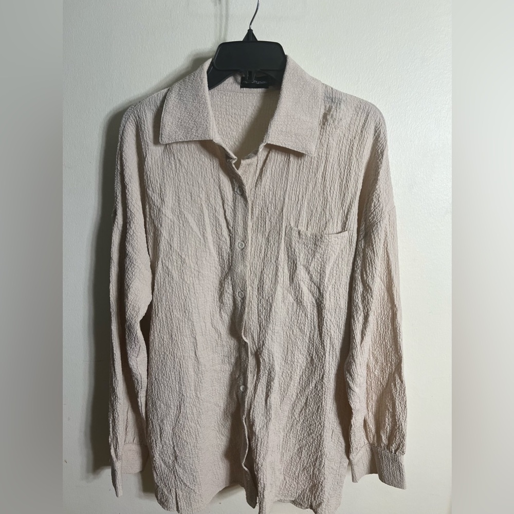 Cream Textured Shirt